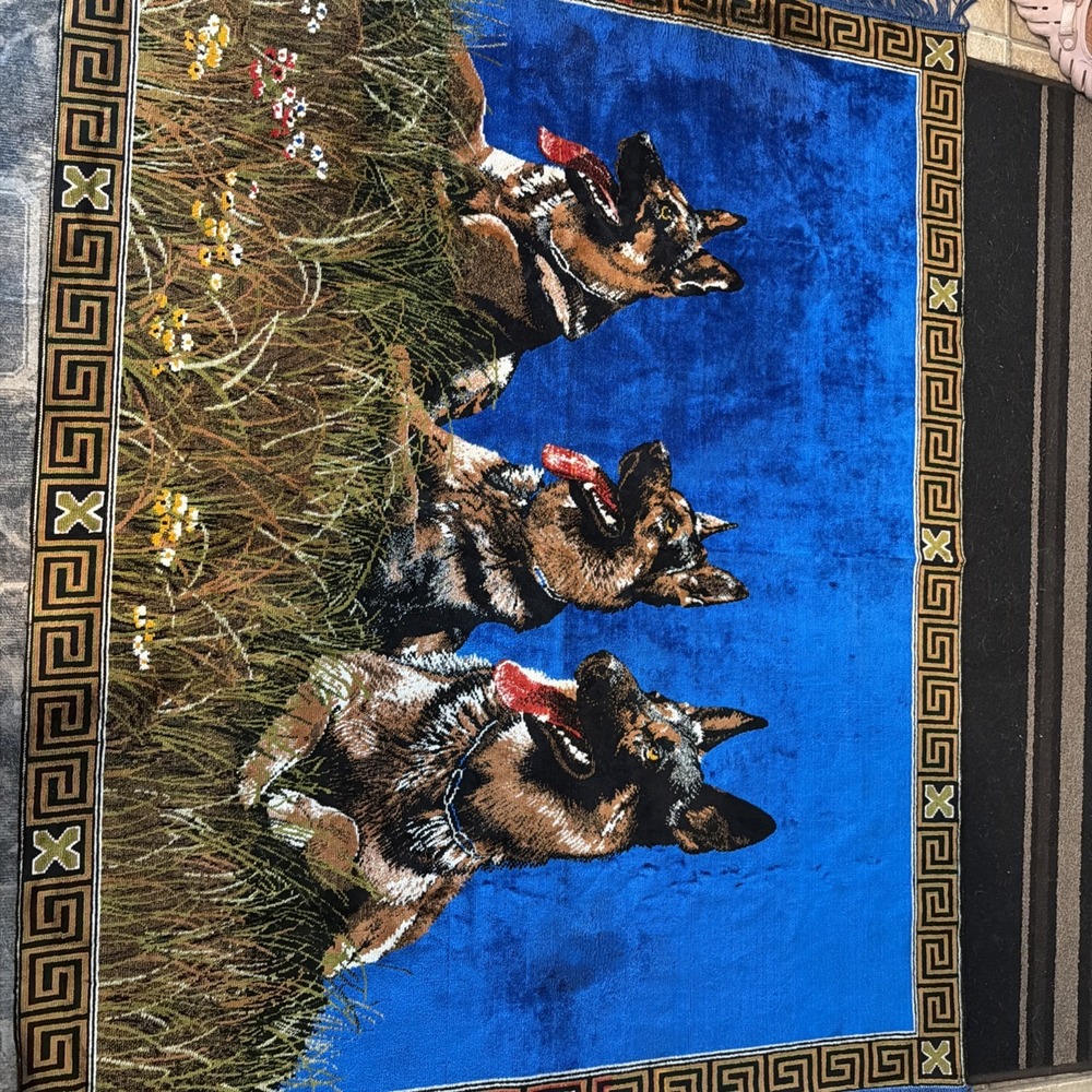Wall Hanging Husky Police Dog Classic Vintage 60x 49 Unique , Man Cave , Rare